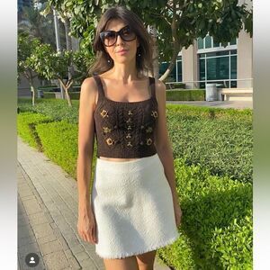 ZARA FLORAL KNIT TOP